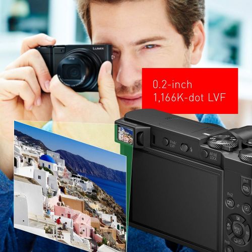 파나소닉 PANASONIC LUMIX ZS100 4K Digital Camera, 20.1 Megapixel 1-Inch Sensor 30p Video Camera, 10X LEICA DC VARIO-ELMARIT Lens, F2.8-5.9 Aperture, HYBRID O.I.S. Stabilization, 3-Inch LCD,