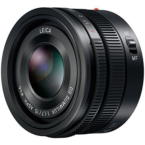 파나소닉 PANASONIC LUMIX G Leica DG SUMMILUX Lens, 15MM, F1.7 ASPH, Professional MIRRORLESS Micro Four Thirds, H-X015 (USA Black)