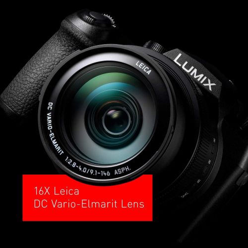 파나소닉 PANASONIC LUMIX FZ1000 II 20.1MP Digital Camera, 16x 25-400mm LEICA DC Lens, 4K Video, Optical Image Stabilizer and 3.0-inch Display  Point and Shoot Camera - DC-FZ1000M2 (Black)