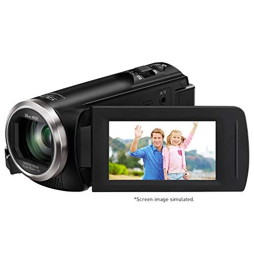 파나소닉 Panasonic Full HD Video Camera Camcorder HC-V180K, 50X Optical Zoom, 1/5.8-Inch BSI Sensor, Touch Enabled 2.7-Inch LCD Display (Black)