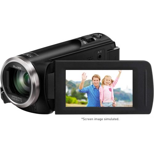 파나소닉 Panasonic Full HD Video Camera Camcorder HC-V180K, 50X Optical Zoom, 1/5.8-Inch BSI Sensor, Touch Enabled 2.7-Inch LCD Display (Black)