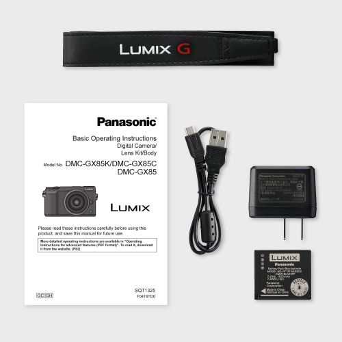 파나소닉 PANASONIC LUMIX GX85 Camera with 12-32mm Lens, 4K, 5 Axis Body Stabilization, 3 Inch Tilt and Touch Display, DMC-GX85KK (Black USA)