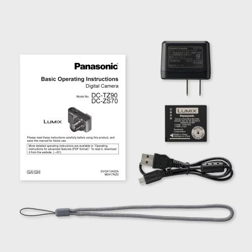 파나소닉 Panasonic LUMIX DC-ZS70K, 20.3 Megapixel, 4K Digital Camera, Touch Enabled 3-inch 180 Degree Flip-front Display, 30X LEICA DC VARIO-ELMAR Lens, WiFi (Black)