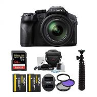 Panasonic DMC-FZ300K Digital Camera with Digital Slave Flash and 64GB Card Bundle