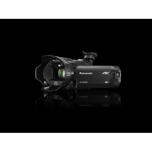 파나소닉 Panasonic 4K Cinema-Like Video Camera Camcorder HC-WXF991K, 20X Leica DICOMAR Lens, 1/2.3 BSI Sensor, 5-Axis Hybrid O.I.S, HDR Mode, EVF, WiFi, Multi Scene Video Recording (Black)