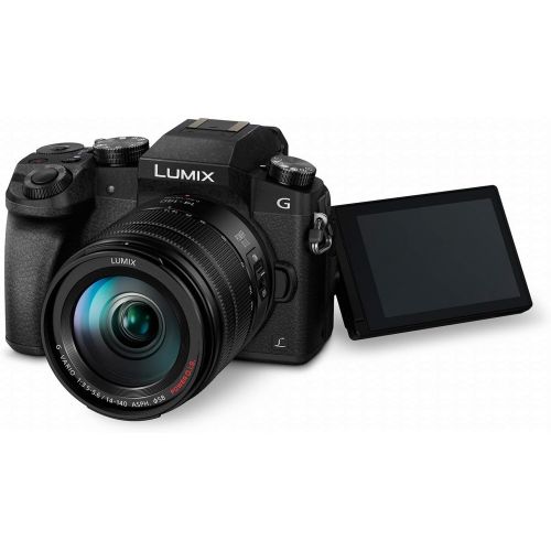 파나소닉 Panasonic Lumix G7 4K Digital Camera, with Lumix G VARIO 14-42mm Mega O.I.S. Lens, 16 Megapixel Mirrorless Camera, 3-Inch LCD, DMC-G7KK (Black)