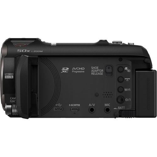 파나소닉 Panasonic Full HD Video Camera Camcorder HC-V770, 20X Optical Zoom, 1/2.3-Inch BSI Sensor, HDR Capture, Wi-Fi Smartphone Multi Scene Video Recording (Black)