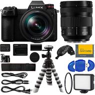 Panasonic LUMIX S1 Full Frame Mirrorless Camera with 24.2MP MOS High-Resolution Sensor,24-105mm F4 L-Mount S Series Lens,4K HDR Video,3.2 inch LCD with Tripod & More,Extended 3 Yea