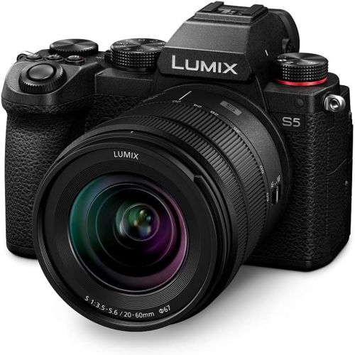파나소닉 Panasonic LUMIX S5 4K Mirrorless Full-Frame L-Mount Camera and 20-60mm Lens with Extra DMW-BLK22 Battery Bundle (2 Items)