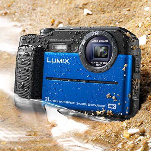 파나소닉 Panasonic DC-TS7A Lumix TS7 Waterproof Tough Camera, 20.4 Megapixels, 4.6X Zoom Lens, USA, with 3 LCD, Blue