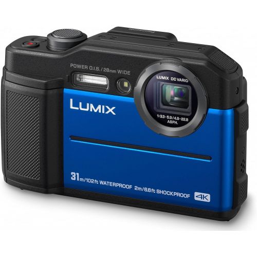 파나소닉 Panasonic DC-TS7A Lumix TS7 Waterproof Tough Camera, 20.4 Megapixels, 4.6X Zoom Lens, USA, with 3 LCD, Blue