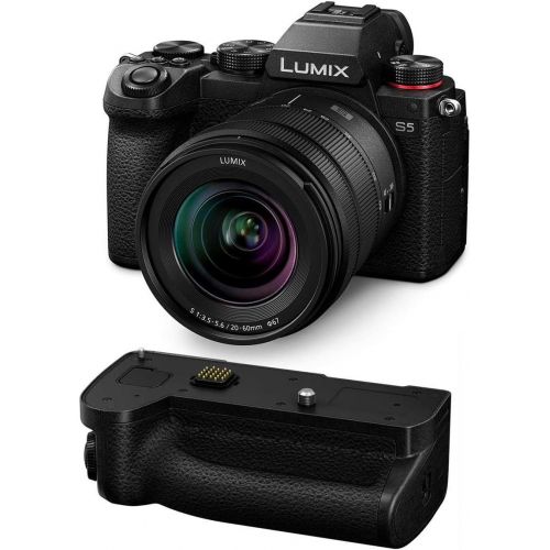 파나소닉 Panasonic Lumix DC-S5 Mirrorless Digital Camera with Lumix S 20-60mm f/3.5-5.6 L-Mount Lens DMW-BGS5 Battery Grip