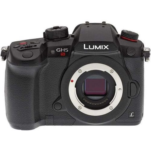 파나소닉 Panasonic Lumix DC-GH5s Mirrorless Camera Body - Bundle with 32GB SDHC U3 Card, Spare Battery, Camera Case, Cleaning Kit, Memory Wallet, Card Reader, Software Package