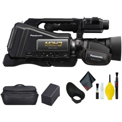 파나소닉 Panasonic HC-MDH3 AVCHD Shoulder Mount Camcorder with LCD Touchscreen & LED Light (PAL Version) - Bundle with Deluxe Lens Cleaning Kit and More