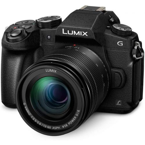 파나소닉 Panasonic Lumix DMC-G85 Mirrorless Camera with 12-60mm F/3.5-5.6 Lumix G Vario Power OIS Lens, Black - Bundle with 64GB SDXC Card, Spare Battery, Tripod, Compact Charger, Software