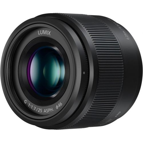 파나소닉 Panasonic LUMIX H-H025E-K 25 mm Micro Four Thirds Camera Lens for G Series - Black