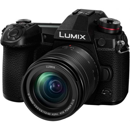파나소닉 Panasonic Lumix G9 4K Mirrorless Camera with Lumix G Vario 12-60mm f/3.5-5.6 Lens, Bundle with Vanguard Tripod Kit