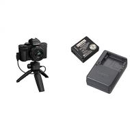 Panasonic Lumix G1004k CameraMirrorless CameraVlogging CameraMicro Four Thirds 4K 24p 30p VideoTripod Grip DC-G100VK (Black) with DMW-ZSTRV Lumix Battery & External Charger Travel