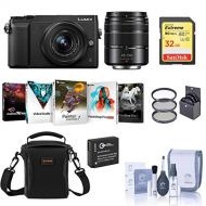 Panasonic Lumix DMC-GX85 Mirrorless Camera, Black, with 12-32mm and 45-150mm Lens Bundle with Bag, 32GB SD Card, Filter Kit, Extra Battery and Accessories