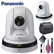 Panasonic 30x Zoom PTZ Camera w/HDMI Output & NDI (White) - Cleaning Kit & Blower Brush & Lens Pen - Carrying Case