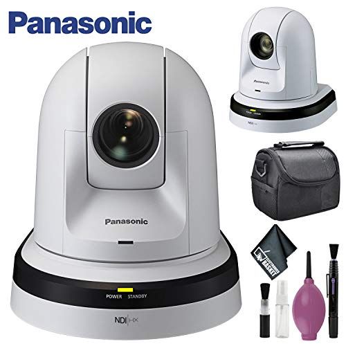 파나소닉 Panasonic 30x Zoom PTZ Camera w/HDMI Output & NDI (White) - Cleaning Kit & Blower Brush & Lens Pen - Carrying Case