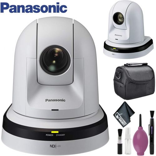 파나소닉 Panasonic 30x Zoom PTZ Camera w/HDMI Output & NDI (White) - Cleaning Kit & Blower Brush & Lens Pen - Carrying Case