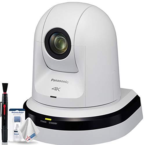 파나소닉 Panasonic AW-UE70 4K Integrated Day/Night PTZ Indoor Camera (White) + Lens Cleaning Set - Base Bundle