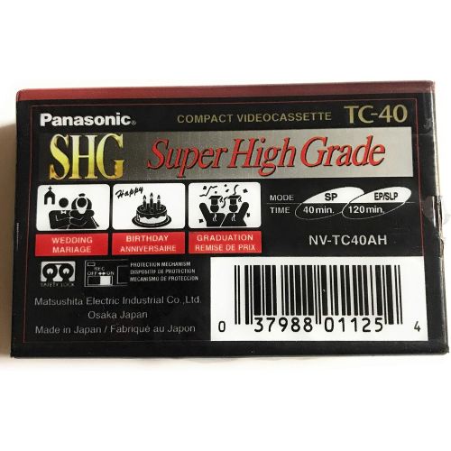 파나소닉 PANASONIC TC-40 VHS-C Video Tape for a VHS-C Camcorder