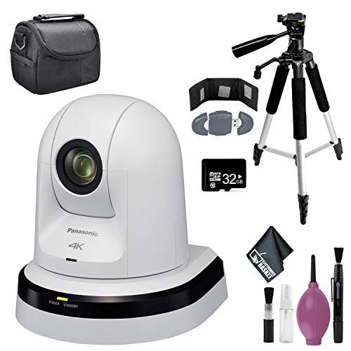 파나소닉 Panasonic AW-UE70 4K Integrated Day/Night PTZ Indoor Camera (White) - 72 Tripod - 32GB MicroSD & More