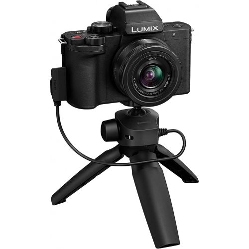 파나소닉 Panasonic DC-G100VK Lumix G100 4k Camera, Vlogging Camera, 12-32mm Lens, 5-Axis Hybrid I.S, 4k 24p 30p Video, Tripod Grip,Spare Battery, Camera Bag, Travel Tripod,& Lexar 1667x 64G