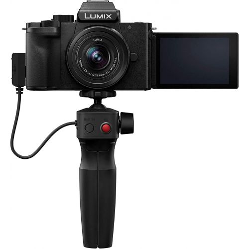 파나소닉 Panasonic DC-G100VK Lumix G100 4k Camera, Vlogging Camera, 12-32mm Lens, 5-Axis Hybrid I.S, 4k 24p 30p Video, Tripod Grip,Spare Battery, Camera Bag, Travel Tripod,& Lexar 1667x 64G