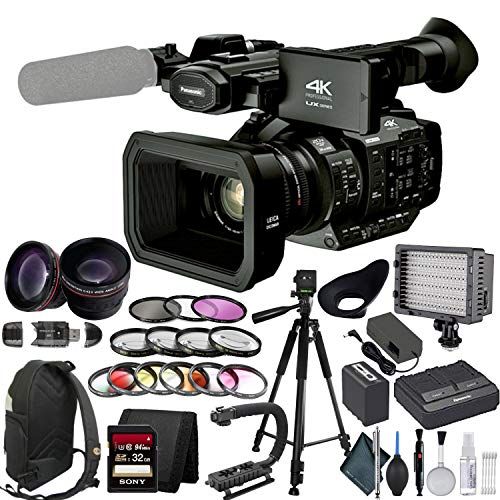 파나소닉 Panasonic AG UX90 4K Professional Camcorder with Lens Enhancement Bundle