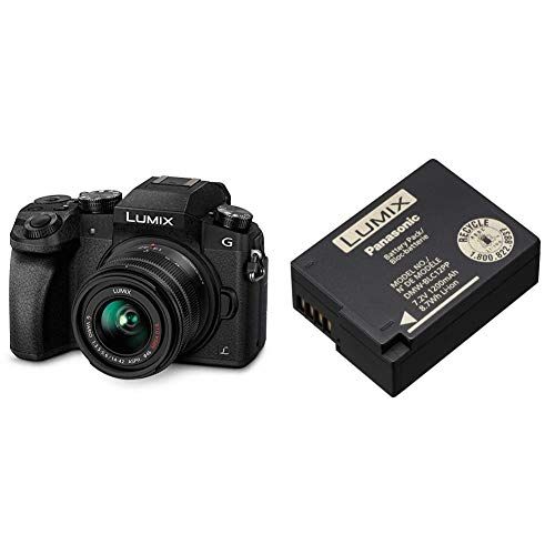 파나소닉 Panasonic Lumix G7 4K Digital Camera, with Lumix G Vario 14-42mm Mega O.I.S. Lens with DMW-BLC12 Lithium-Ion Battery Pack