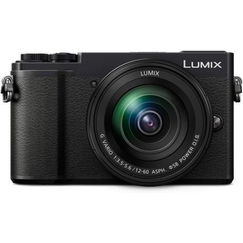 파나소닉 Panasonic Lumix DC-GX9 20.3MP Mirrorless Camera with 12-60mm F3.5-5.6 Lens, Black - Bundle with Camera Bag, 32GB SDHC U3 Card, Cleaning Kit, Memory Wallet, Card Reader, 58mm Filter