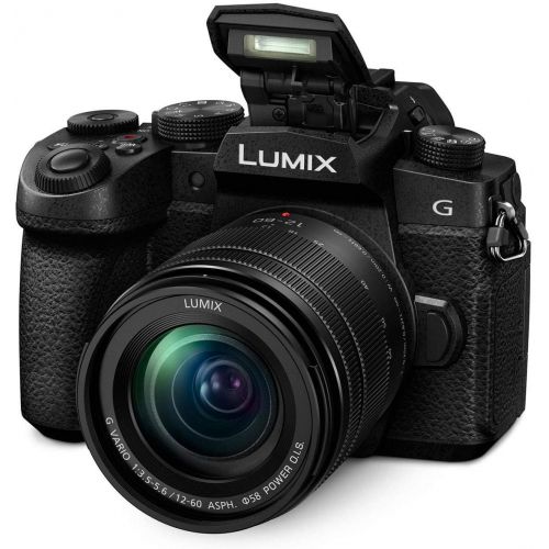 파나소닉 Panasonic LUMIX G95 20.3 Megapixel Mirrorless Digital Camera, 12-60mm F3.5-5.6 Lens, Pre-Installed V-Log L, Bundle with Bag, CLAR LED Light, Marantz Mic, 64GB SD Card, Cleaning Kit