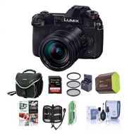 Panasonic Lumix G9 Mirrorless Camera, Black with Lumix G Leica DG Vario-Elmarit 12-60mm F/2.8-4.0 Lens - Bundle with 32GB SDHC U3 Card, Spare Battery, Camera Case, Cleaning Kit, So