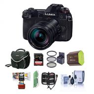 Panasonic Lumix G9 Mirrorless Camera, Black with Lumix G Leica DG Vario-Elmarit 12-60mm F/2.8-4.0 Lens - Bundle with 32GB SDHC Card, Spare Battery, Camera Case, Cleaning Kit, Mac S