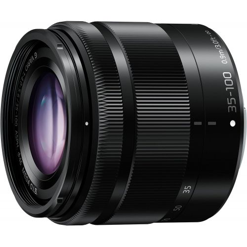 파나소닉 PANASONIC LUMIX G VARIO LENS, 35-100MM, F4.0-5.6 ASPH., MIRRORLESS MICRO FOUR THIRDS, MEGA OPTICAL I.S., H-FS35100K (USA BLACK)