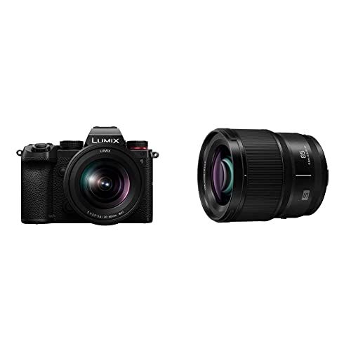 파나소닉 Panasonic LUMIX S5 Full Frame Mirrorless Camera (DC-S5KK) with LUMIX S Series 85mm F1.8 L Mount Interchangeable Lens (S-S85)