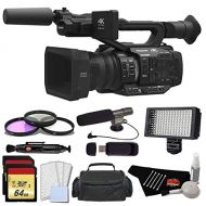 Panasonic AG-UX180 4K Premium Professional Camcorder with 128GB Memory Card, Filter Kit, Professional Microphone, LED Video Light, and Standard Accessories