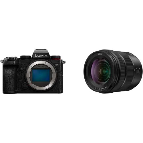 파나소닉 Panasonic LUMIX S5 Full Frame Mirrorless Camera (DC-S5BODY) and LUMIX S 20-60mm F3.5-5.6 L Mount Interchangeable Lens (S-R2060)