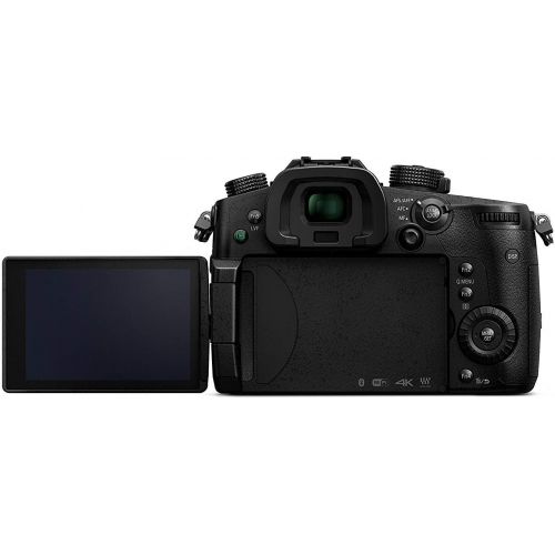 파나소닉 Panasonic LUMIX GH5 4K Mirrorless Digital Camera, 20.3 Megapixel DC-GH5 (Body), Essential Bundle with LED Light, RODE VideoMicro Mic, Backpack, Battery, Charger, 128GB SD Card and