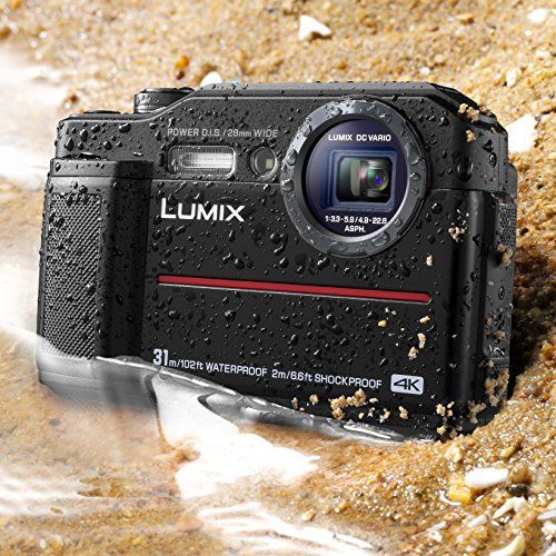 파나소닉 Panasonic DC-TS7K Lumix TS7 Waterproof Tough Camera, 20.4 Megapixels, 4.6X Zoom Lens, USA, with 3 LCD, Black