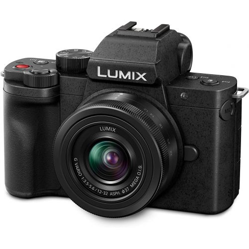 파나소닉 Panasonic LUMIX G100 4k Mirrorless Camera for Photo and Video, Built-in Microphone with Tracking, Micro Four Thirds Interchangeable Lens System, 12-32mm Lens, 5-Axis Hybrid I.S, DC