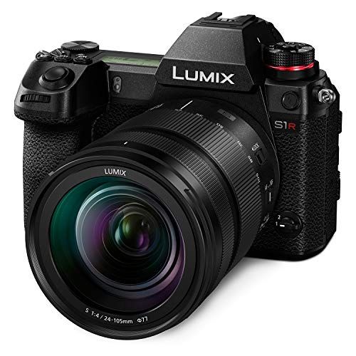 파나소닉 Panasonic LUMIX S1R Full Frame Mirrorless Camera with 47.3MP MOS High Resolution Sensor, 24-105mm F4 L-Mount S Series Lens, 4K HDR Video and 3.2” LCD - DC-S1RMK