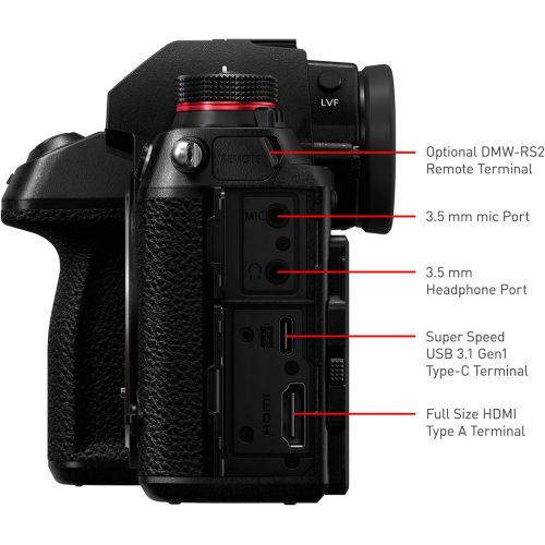 파나소닉 Panasonic LUMIX S1R Full Frame Mirrorless Camera with 47.3MP MOS High Resolution Sensor, 24-105mm F4 L-Mount S Series Lens, 4K HDR Video and 3.2” LCD - DC-S1RMK
