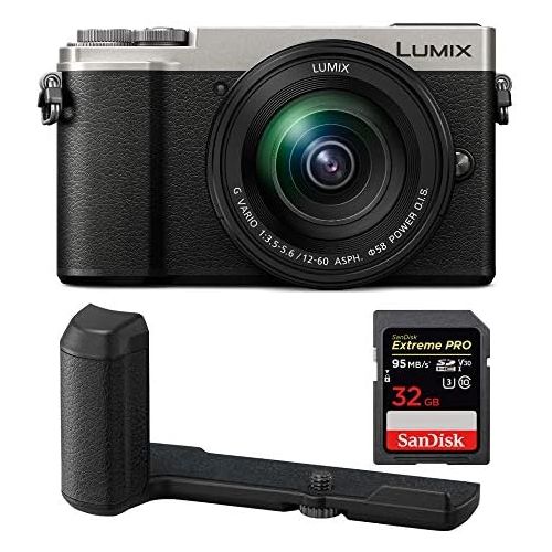 파나소닉 PANASONIC LUMIX GX9 4K Mirrorless with 12-60mm Plus DMW-HGR2 Authentic LUMIX GX9 Camera Grip Bundle