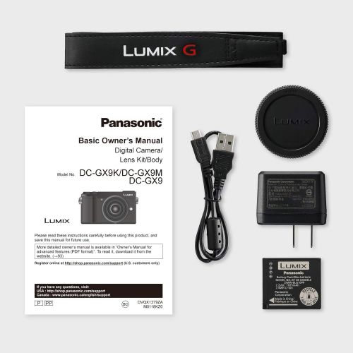 파나소닉 PANASONIC LUMIX GX9 4K Mirrorless ILC Camera Body with 12-60mm F3.5-5.6 Power O.I.S. Lens, DC-GX9MS (USA SILVER)