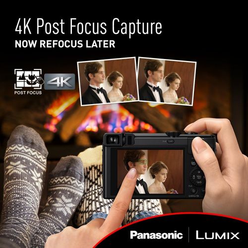 파나소닉 PANASONIC LUMIX 4K Point and Shoot Camera, 30X LEICA DC Vario-ELMAR Lens F3.3-6.4, 18 Megapixels, High Sensitivity Sensor, DMC-ZS60S (SILVER)