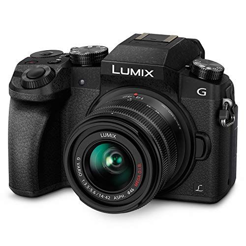 파나소닉 Panasonic Lumix G7 4K Digital Camera, with Lumix G VARIO 14-42mm Mega O.I.S. Lens, 16 Megapixel Mirrorless Camera, 3-Inch LCD, DMC-G7KK (Black)